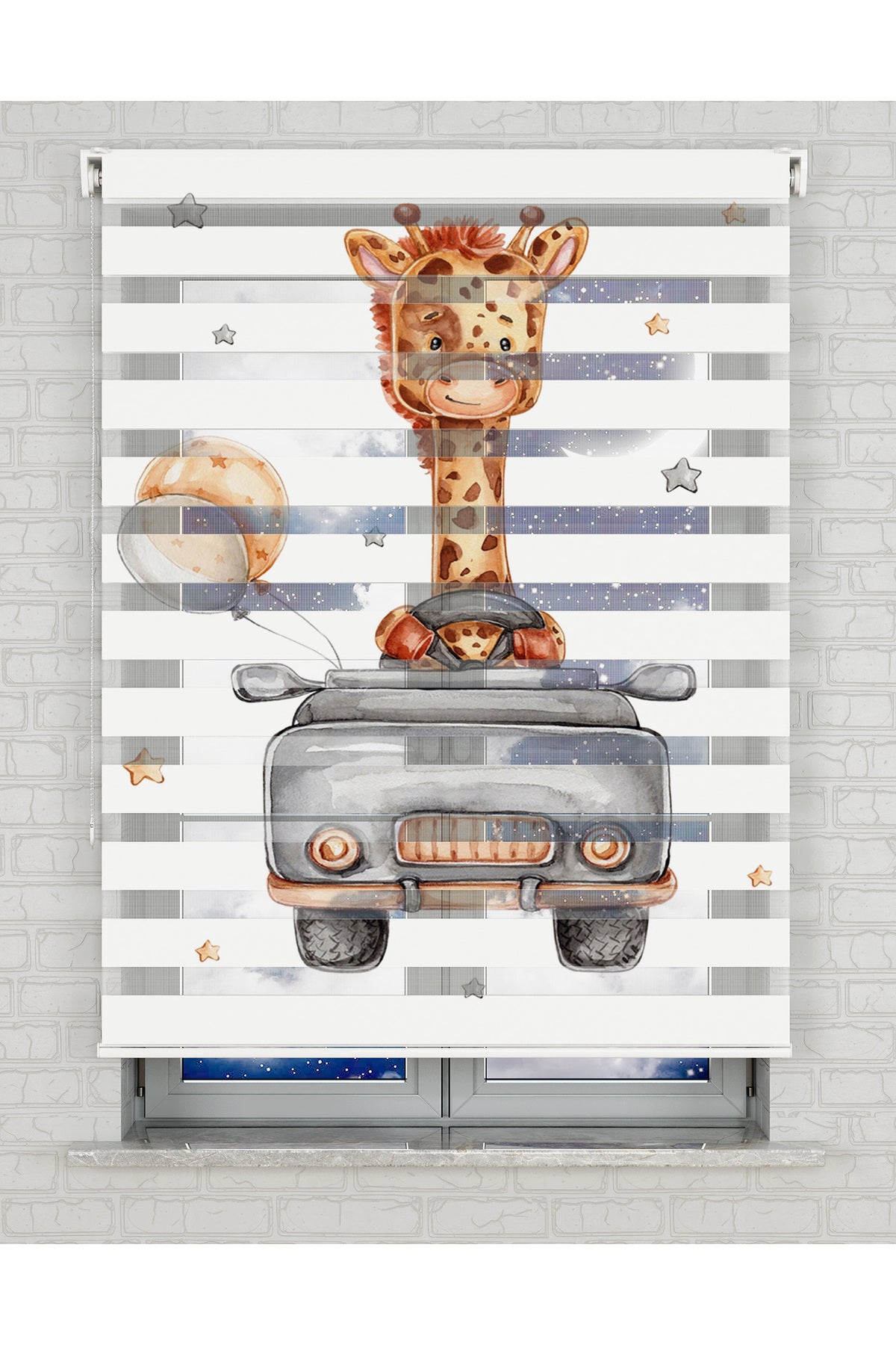 baskılı zebra perde