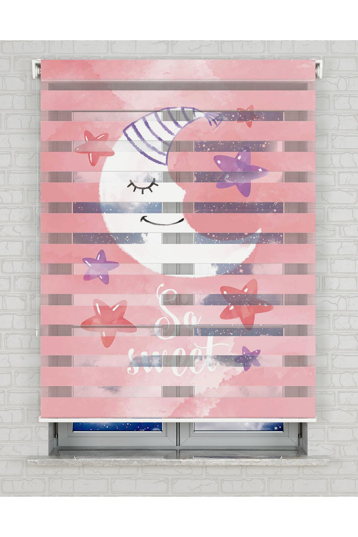 baskılı zebra perde