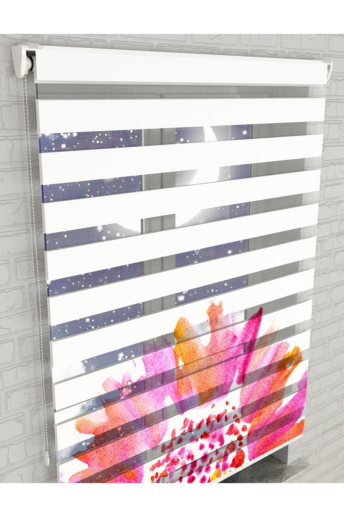 dijital baskılı zebra perde