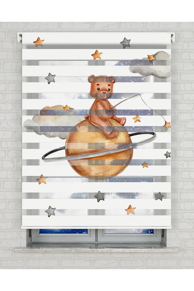 baskılı zebra perde