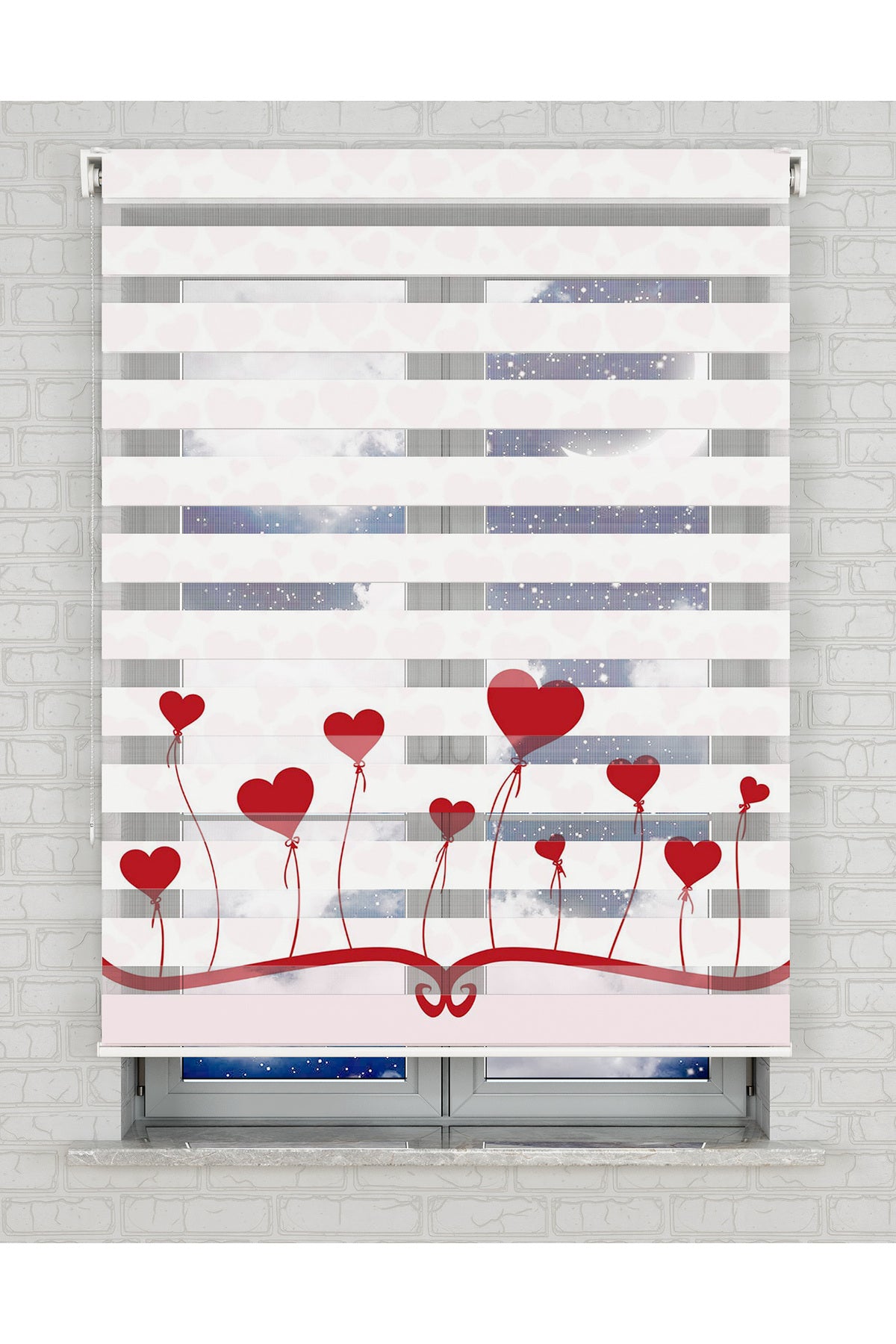 baskılı zebra perde