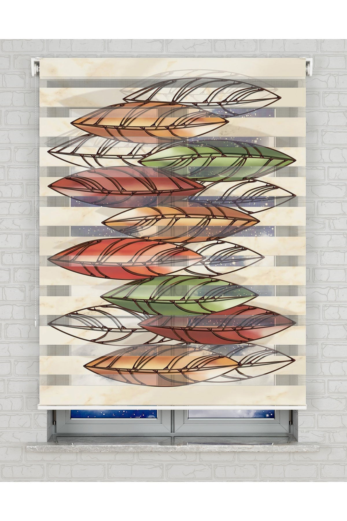 baskılı zebra perde