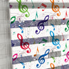 Müzik Notaları Baskılı Zebra Perde - Kız Çocuk Odası Perdesi