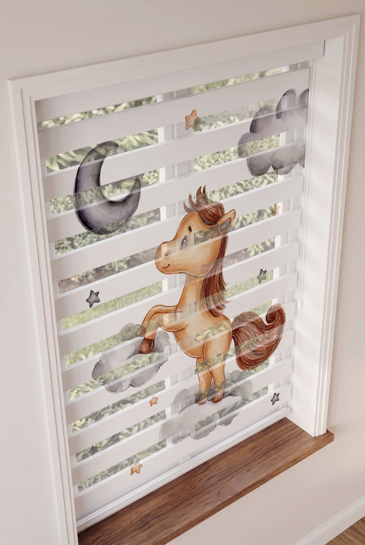 Bulutlarda Sevimli Midilli Bebek Odası Zebra Stor Perde – ürün görseli 2