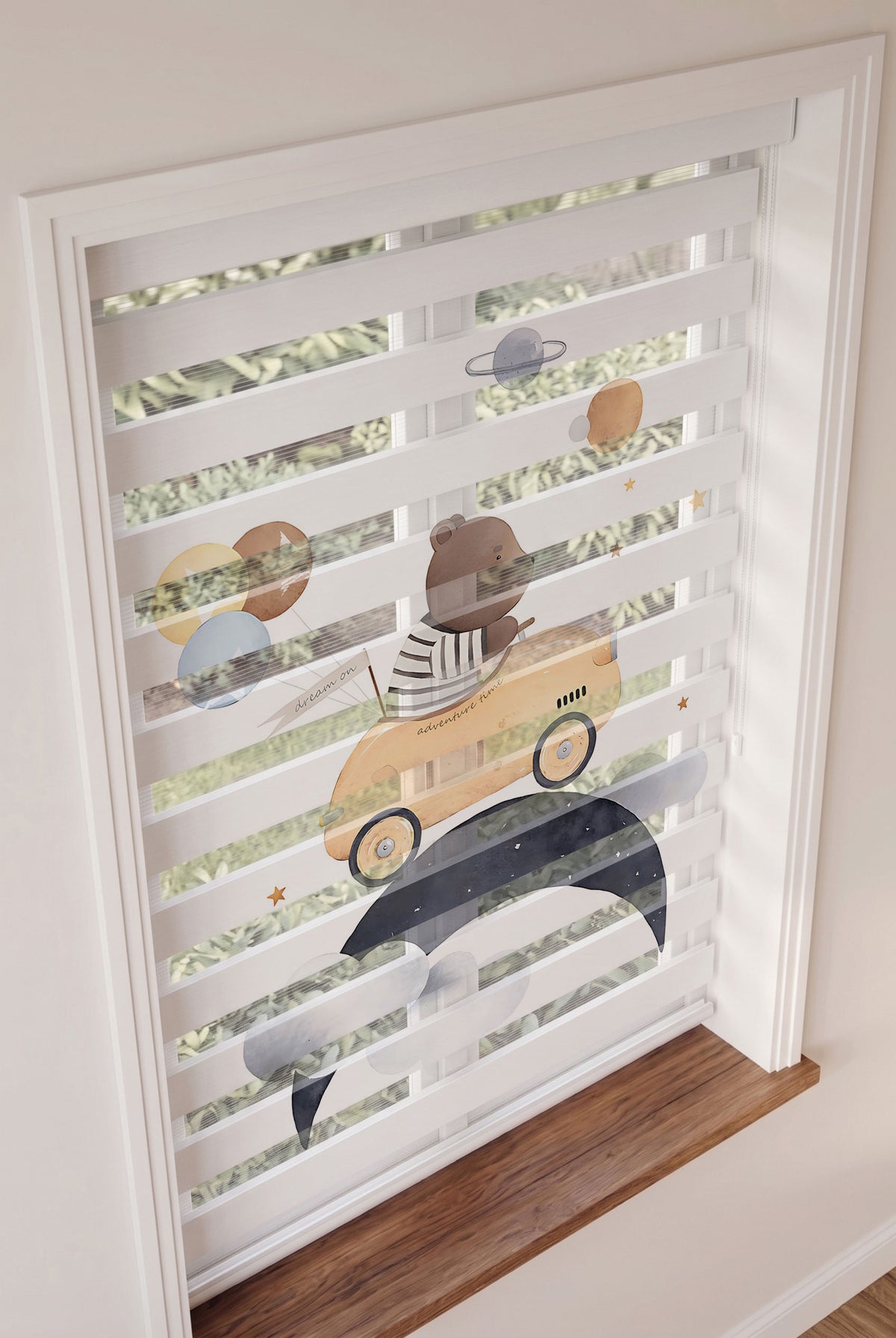 Sevimli Ayıcık Bebek Odası Zebra Stor Perde – ürün görseli 2