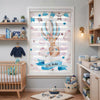 Hello Baby Yazılı Balonda Tavşan Zebra Stor Perde