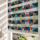 Mavi Kırmızı Sarı Etnik Mandala Salon Zebra Stor Perde