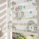 Gökkuşağı Yeleli Unicorn Yıldız Çocuk Odası Zebra Stor Perde