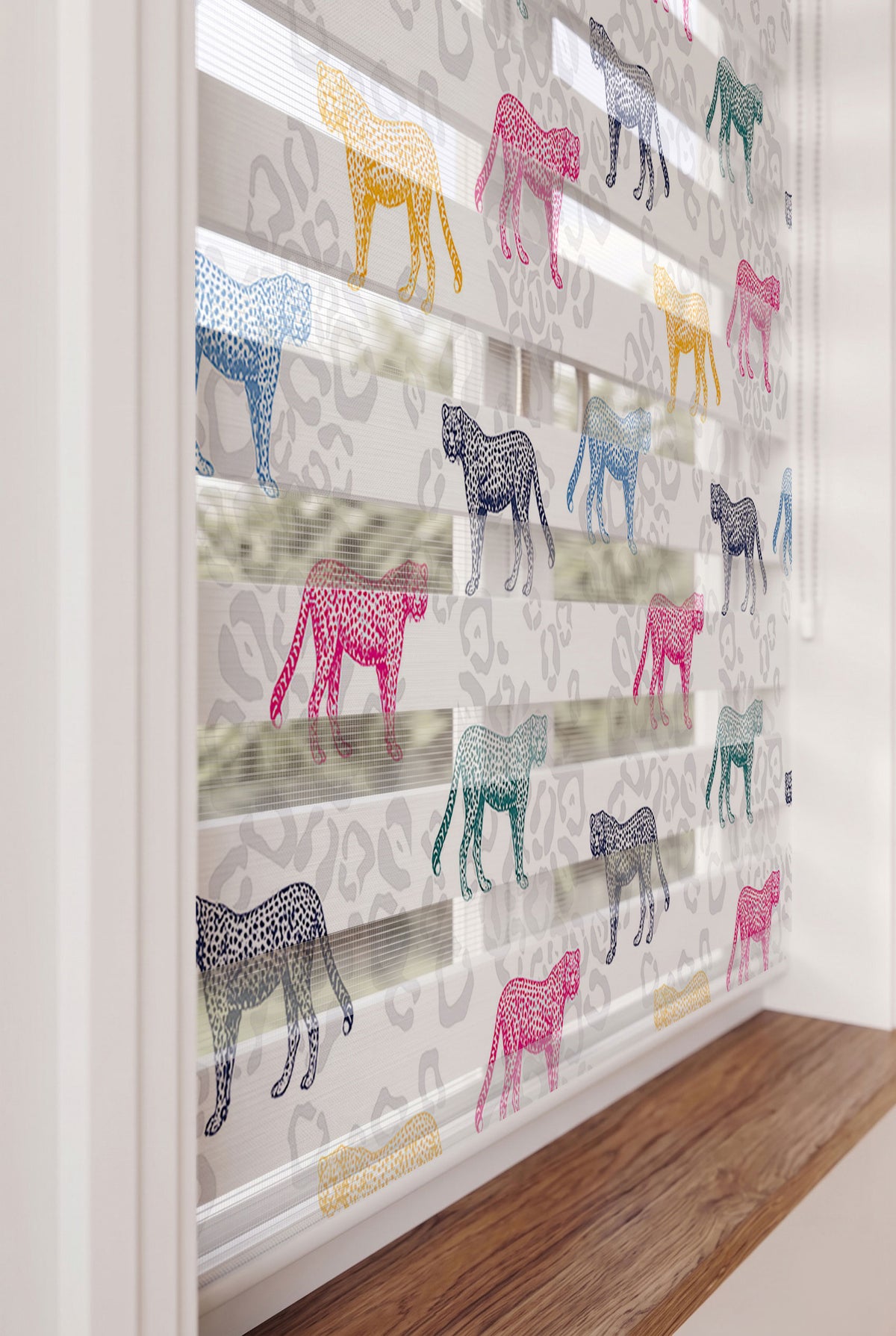 Renkli Çita Çizimleri Leopar Desen Zebra Stor Perde – ürün görseli 5