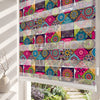 Pembe Mor Mandala Etnik Patchwork Salon Zebra Stor Perde