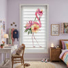 Tropikal Pembe Flamingo Hibiskus Çiçekleri Zebra Stor Perde – ürün görseli 2