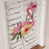 Tropikal Pembe Flamingo Hibiskus Çiçekleri Zebra Stor Perde – ürün görseli 3