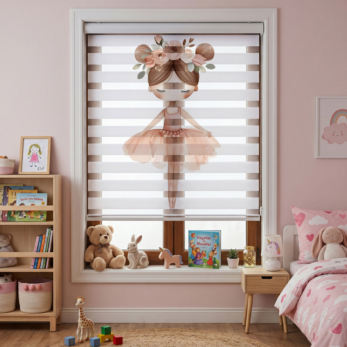 Çıplak Ağaç Siluet Mor Pembe Bulutlar Zebra Stor Perde – ürün görseli 6