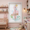 Taçlı Pembe Flamingo Çocuk Odası Zebra Stor Perde