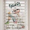 So Cute Gözlüklü Kız ve Kedisi Çocuk Odası Zebra Stor Perde – ürün görseli 3