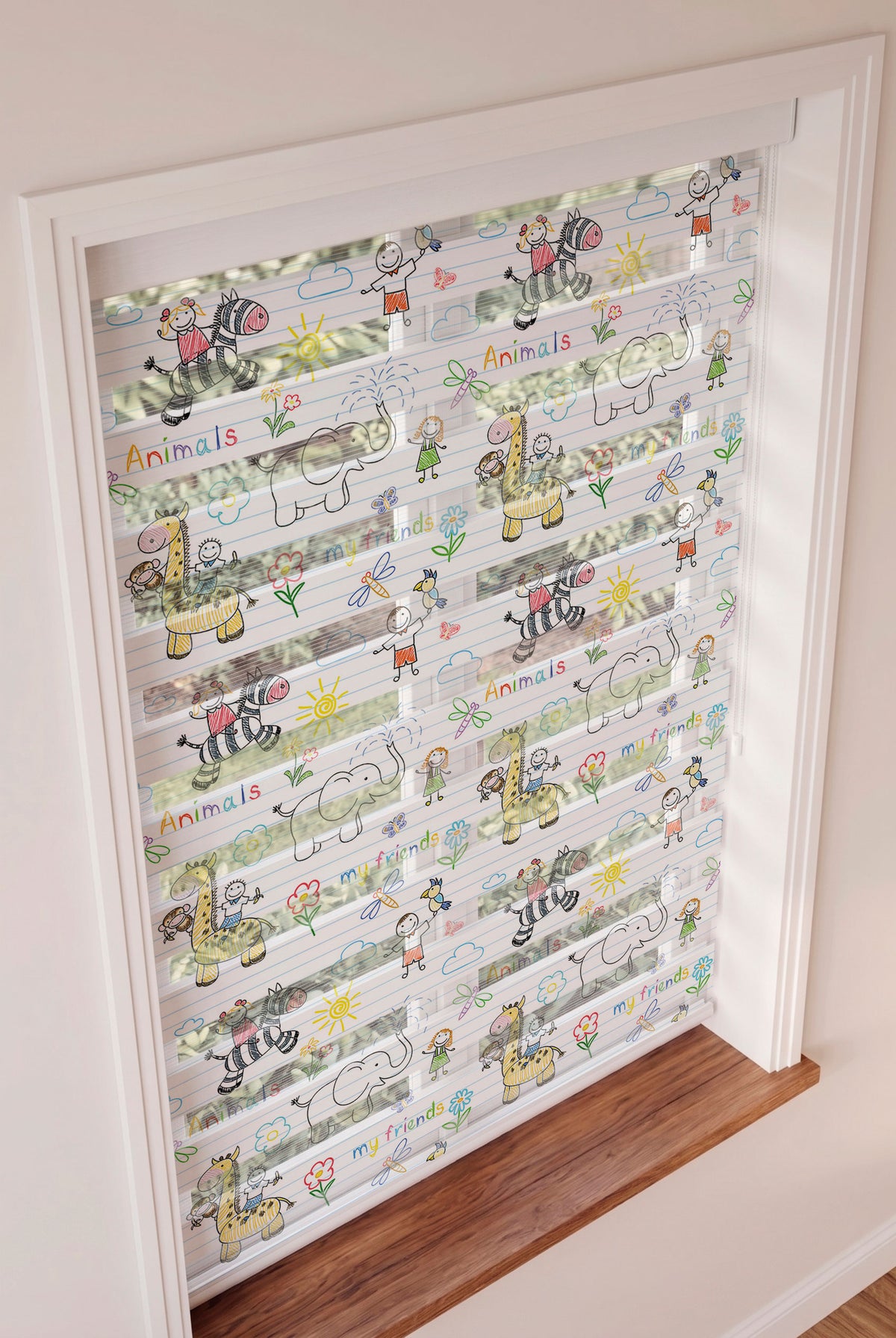 Defter Çizgili Animals My Friends Zebra Stor Perde – ürün görseli 3