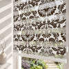 Kahverengi Klasik Damask Motifi Salon Zebra Stor Perde