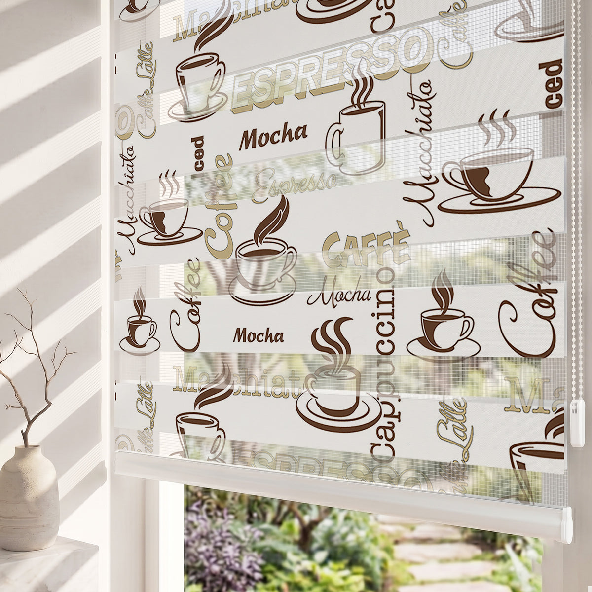 Coffee - Kahve Mutfak Zebra Stor Perde
