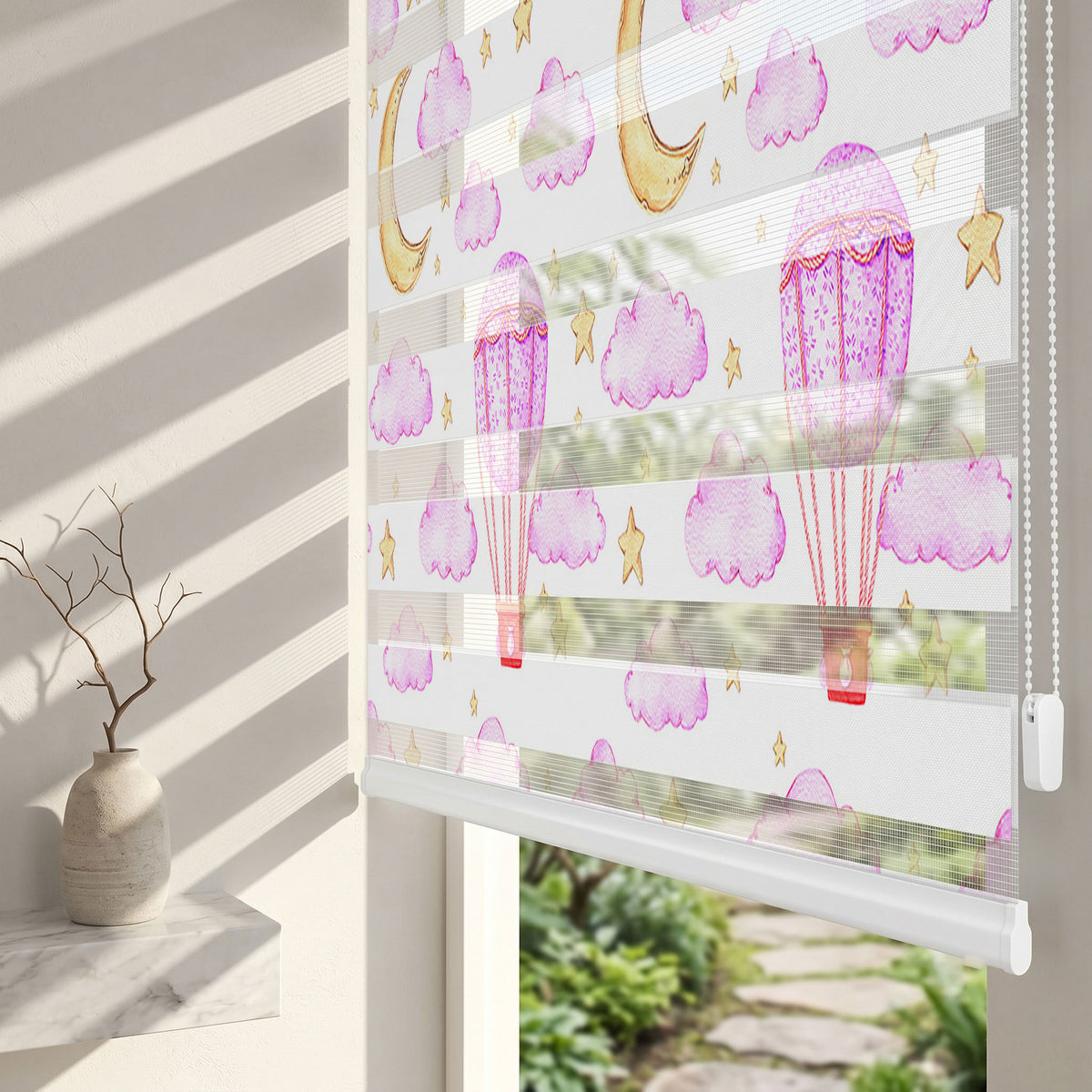 Pembe Bulutlar ve Aydede Bebek Odası Zebra Stor Perde – ürün görseli 2