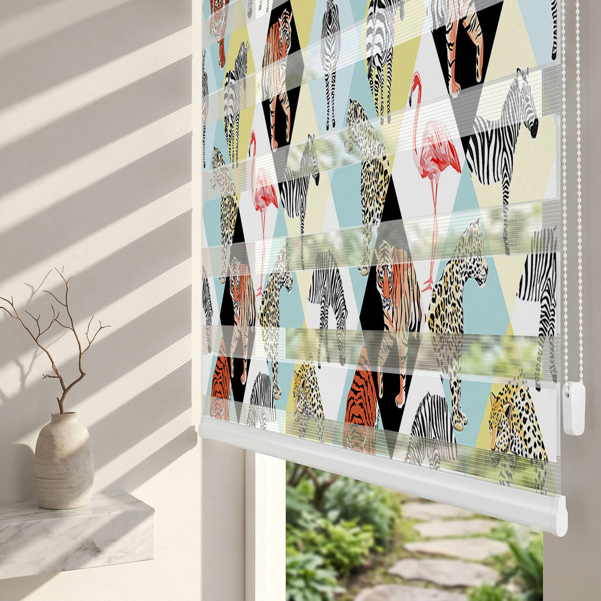 Geometrik Kaplan Zebra Leopar Genç Odası Zebra Stor Perde – ürün görseli 2