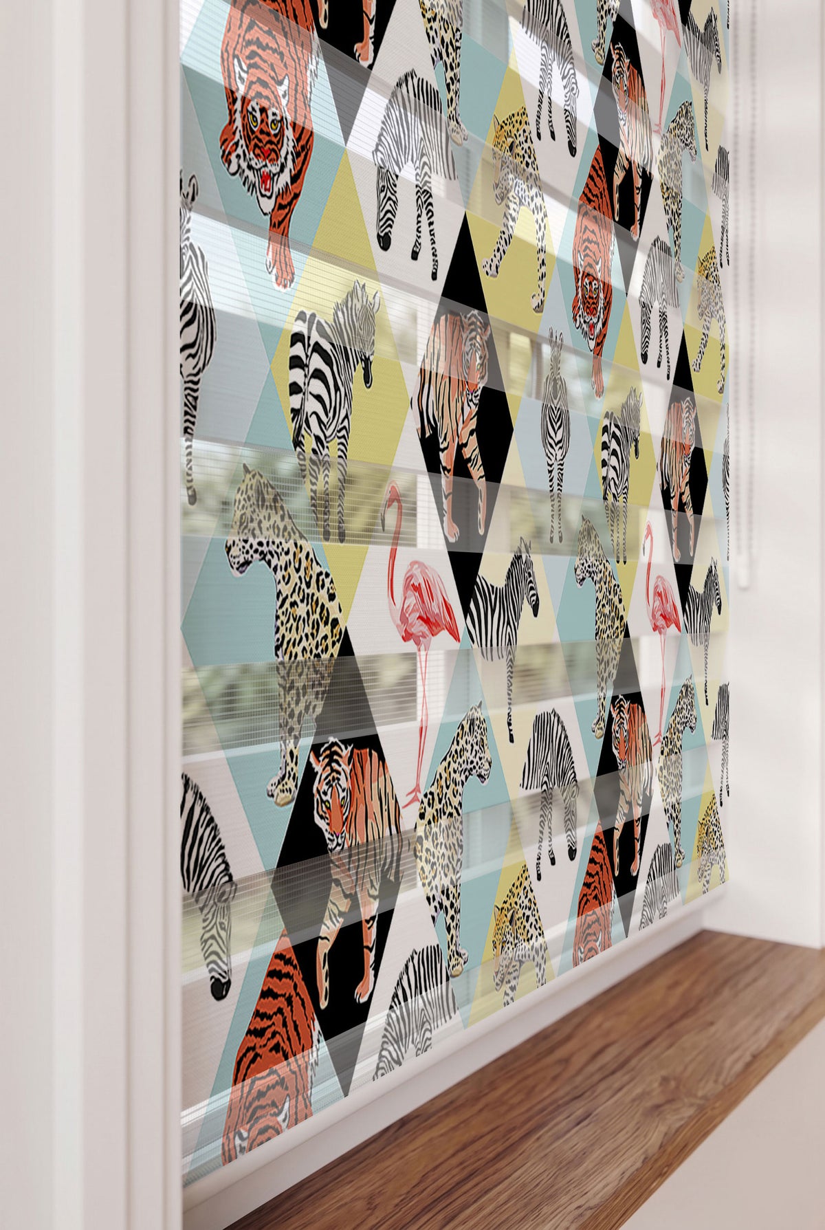 Geometrik Kaplan Zebra Leopar Genç Odası Zebra Stor Perde – ürün görseli 5
