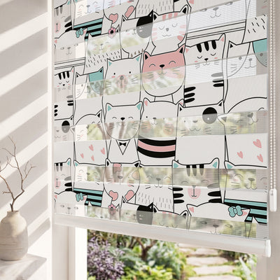 Kedicikler Bebek Odası Zebra Stor Perde