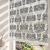 Siyah Beyaz Ornament Desen Salon Zebra Stor Perde