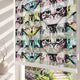 Renkli Pop Art Kedi Yüzleri Genç Odası Zebra Stor Perde
