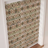 Bej Yeşil Kiremit Ikat Etnik Desen Salon Zebra Stor Perde – ürün görseli 3