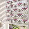 Kırmızı Beyaz Klasik Damask Desen Salon Zebra Stor Perde