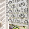 Siyah Gri Çizgili Damask Desen Salon Zebra Stor Perde