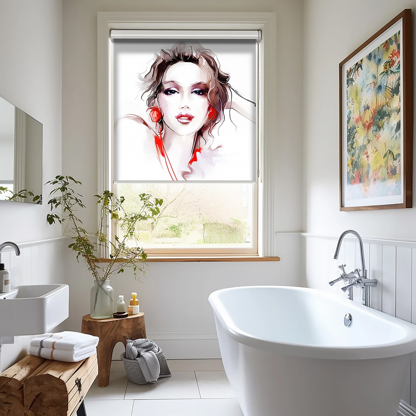 İllustrasyon Baskılı Stor Perde - Baskılı Güneşlik Perdesi - Genç Odası Perdesi - AD HOME Tekstil