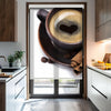 Coffee Kalp Fincan Baskılı Stor Perde - Baskılı Güneşlik Perdesi - Mutfak Perdesi - AD HOME Tekstil