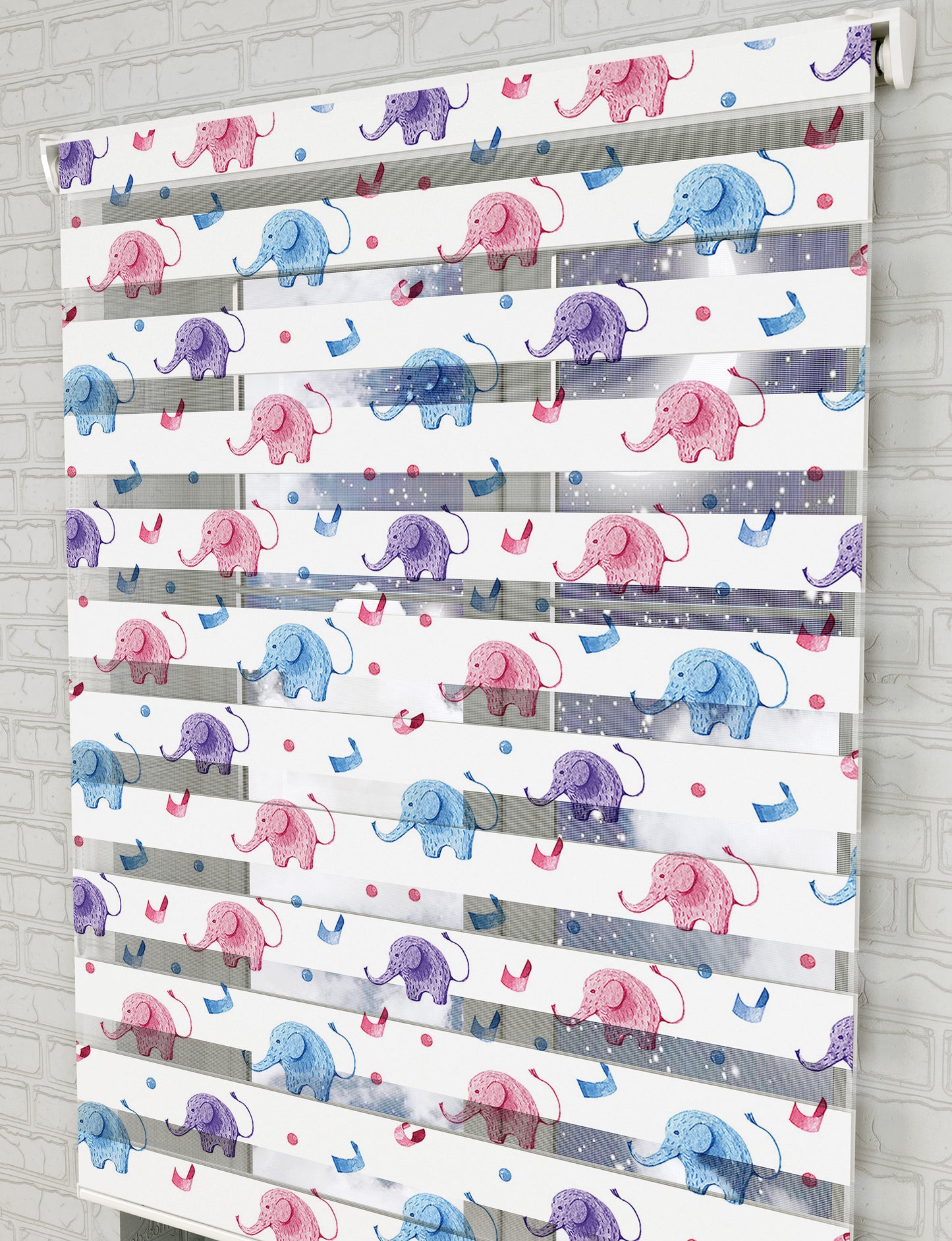 Filler Baskılı Zebra Perde -Bebek Odası Perdesi - AD HOME Tekstil