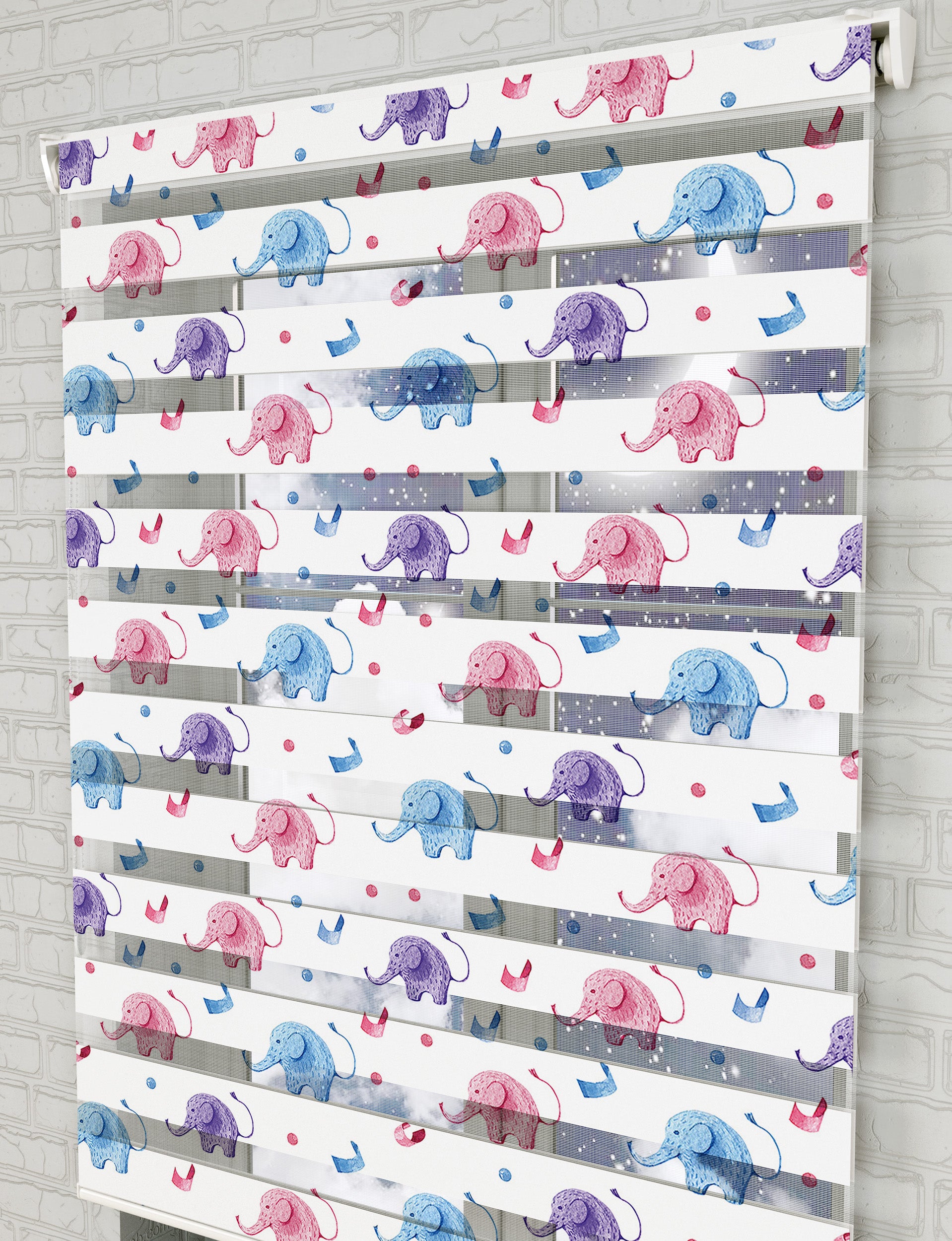 Filler Baskılı Zebra Perde -Bebek Odası Perdesi - AD HOME Tekstil