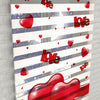 Love Kalpler Baskılı Zebra Perde - Kız Çocuk Odası Perdesi - AD HOME Tekstil