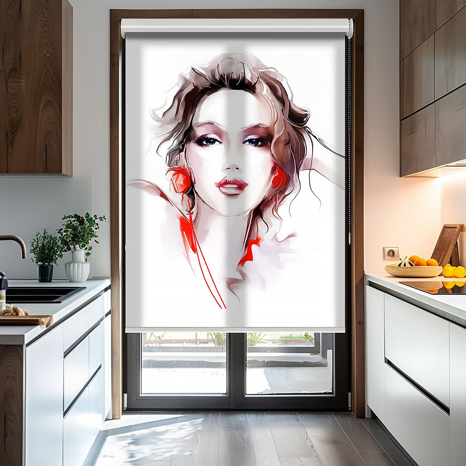 İllustrasyon Baskılı Stor Perde - Baskılı Güneşlik Perdesi - Genç Odası Perdesi - AD HOME Tekstil