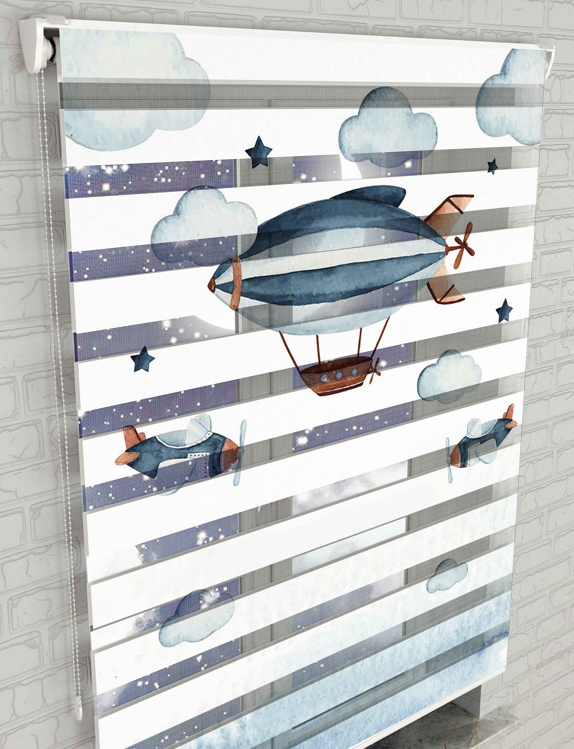 Zeplin Çocuk Odası Baskılı Zebra Perde - Çocuk Odası Perdesi - AD HOME Tekstil