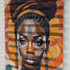 African Women Baskılı Zebra Perde - Oturma Odası Perdesi, Mutfak Perdesi - AD HOME Tekstil