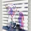 Unicorn ve Bulutlar Baskılı Zebra Perde - Kız Çocuk Odası Perdesi - AD HOME Tekstil