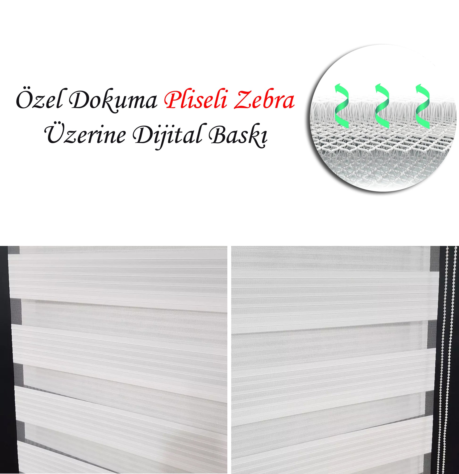 fil desenli zebra perde