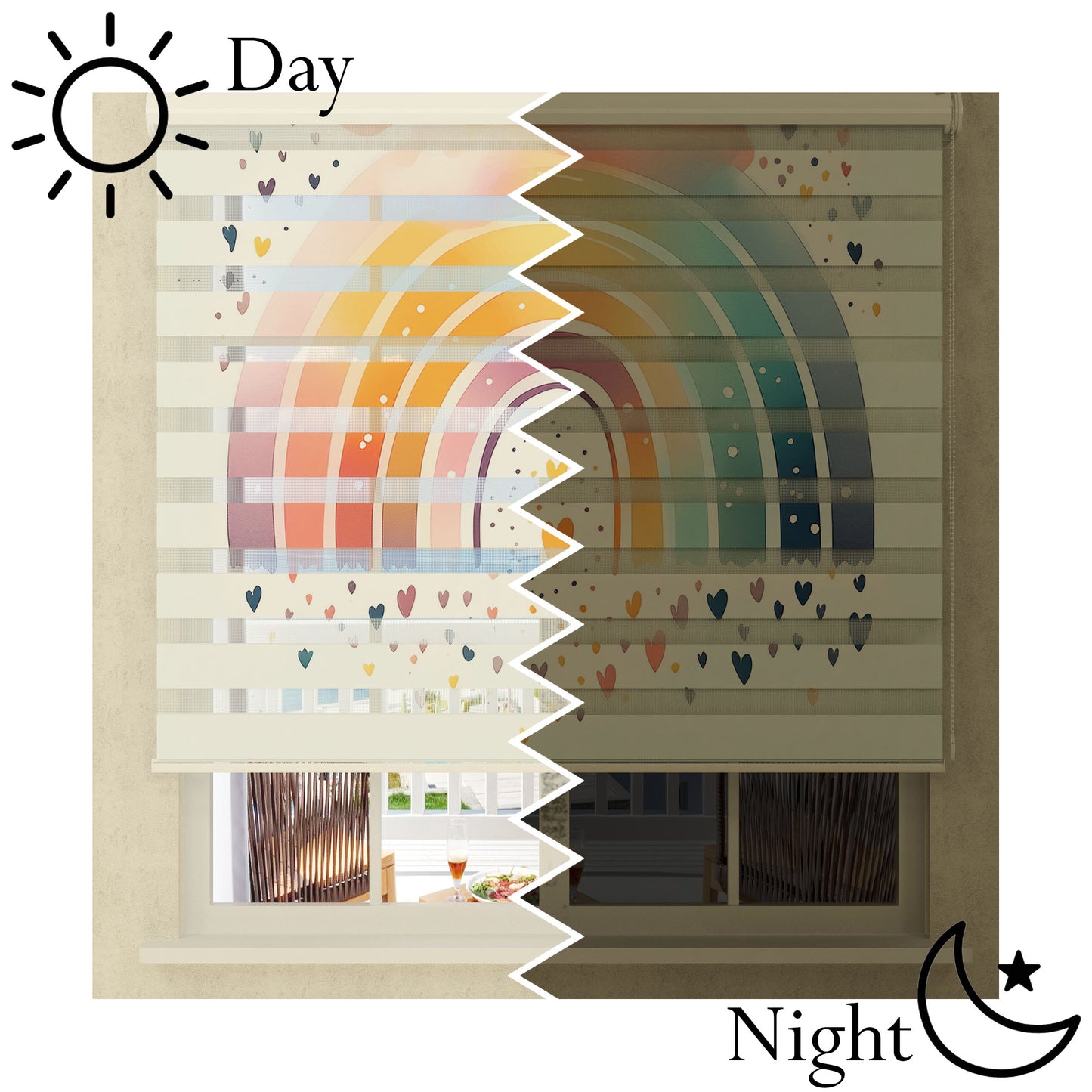 çift katman zebra perde