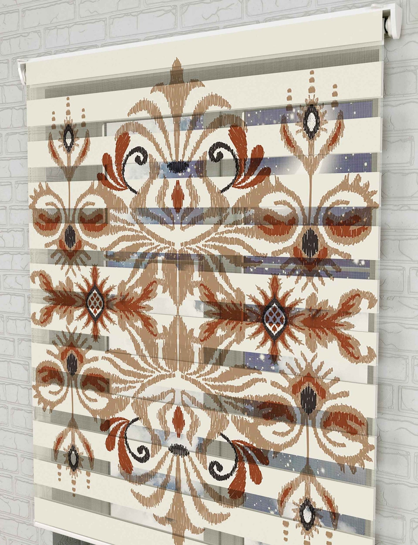 Suluboya Baskılı Zebra Perde - Salon Perdesi, Mutfak Perdesi, Yatak Odası Perdesi - AD HOME Tekstil