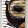 Coffee Kalp Fincan Baskılı Zebra Perde -Mutfak Perdesi - AD HOME Tekstil