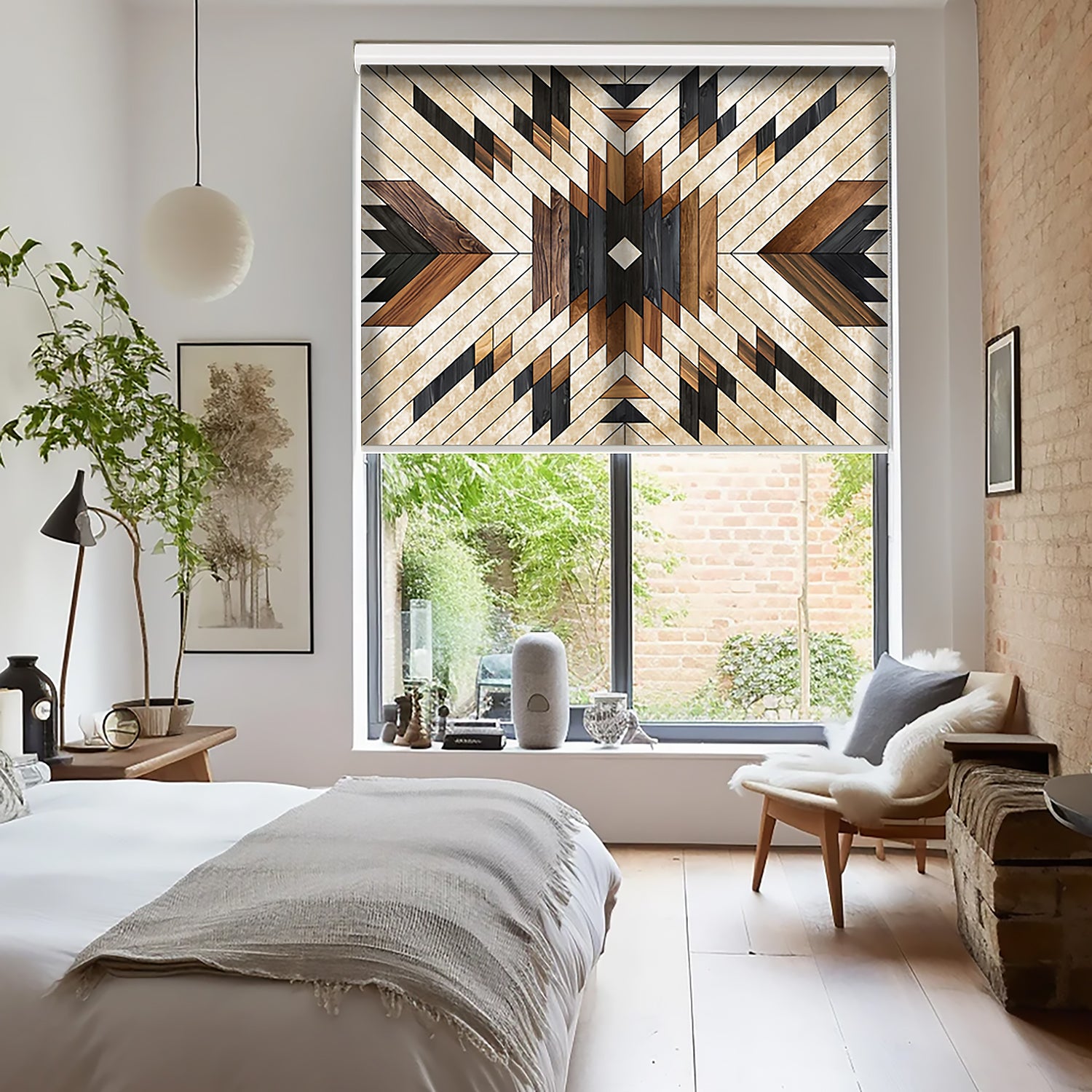 Modern Damask Baskılı Stor Perde - Güneşlik - Salon Perde, Mutfak Perde, Yatak Odası Perde, - AD HOME Tekstil