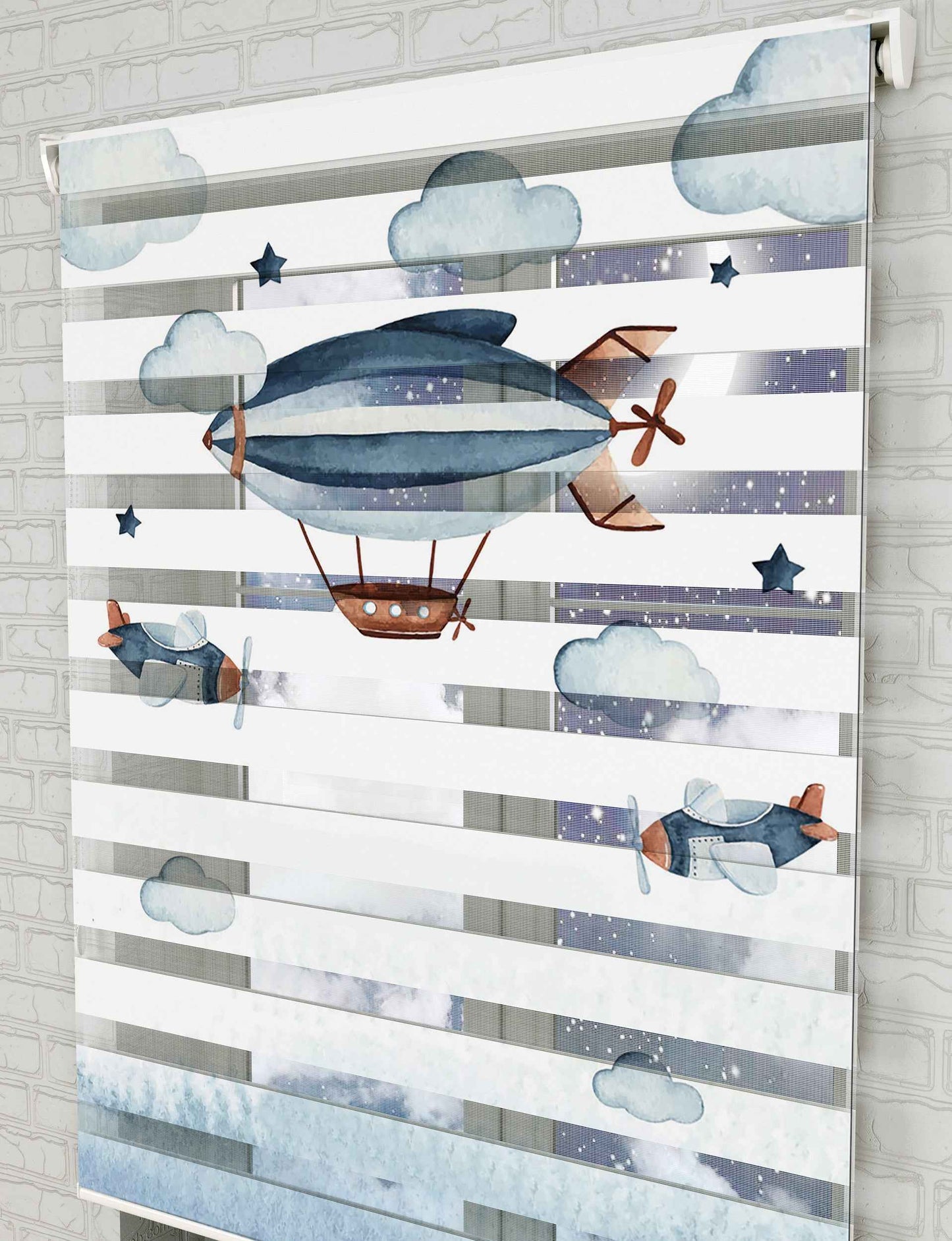 Zeplin Çocuk Odası Baskılı Zebra Perde - Çocuk Odası Perdesi - AD HOME Tekstil