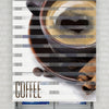 Coffee Kalp Fincan Baskılı Zebra Perde -Mutfak Perdesi