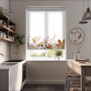 Kahverengi Yapraklar Baskılı Stor Perde, Baskılı Güneşlik Perdesi, Salon Perde, Mutfak Perde - AD HOME Tekstil