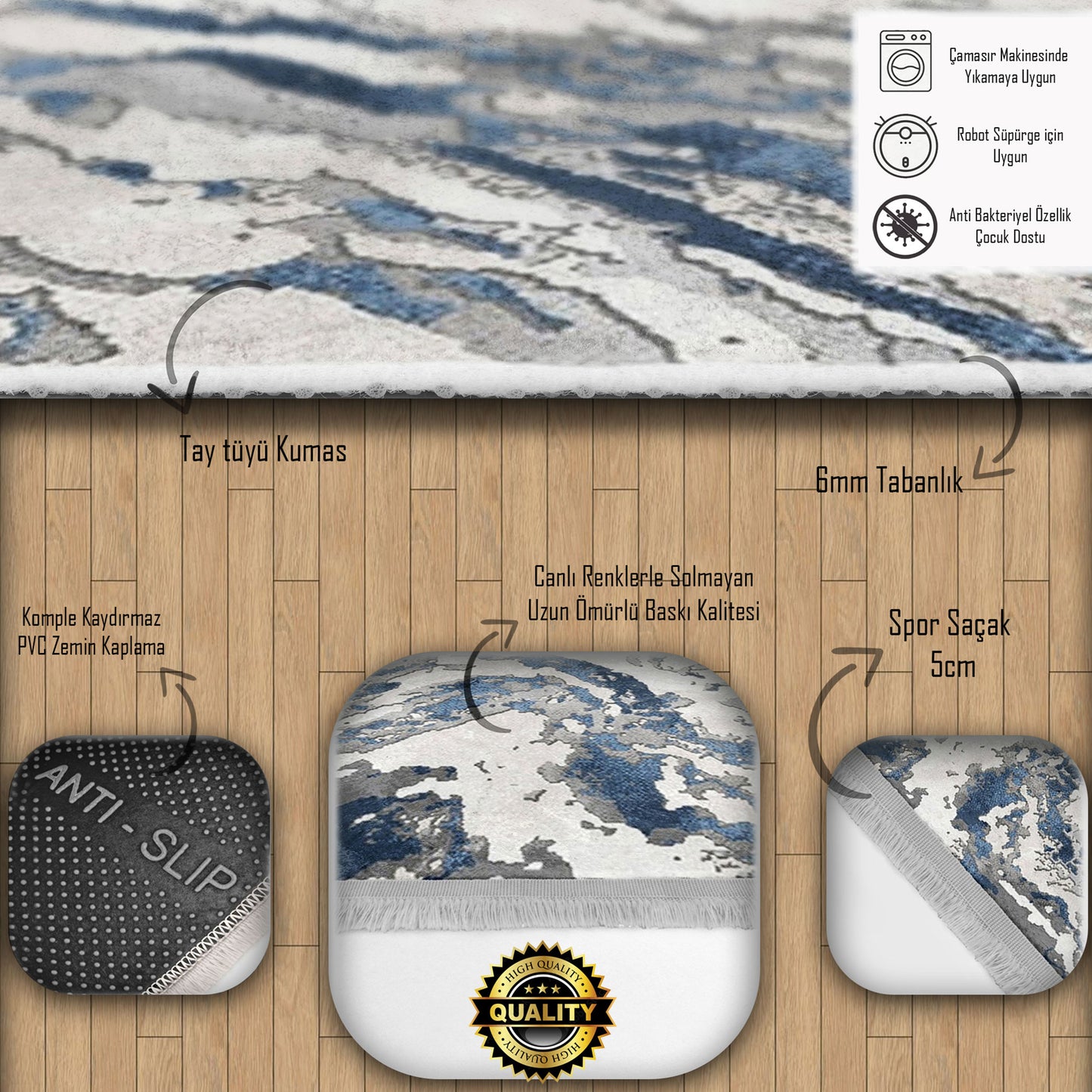 yıkanabilir paspas halı