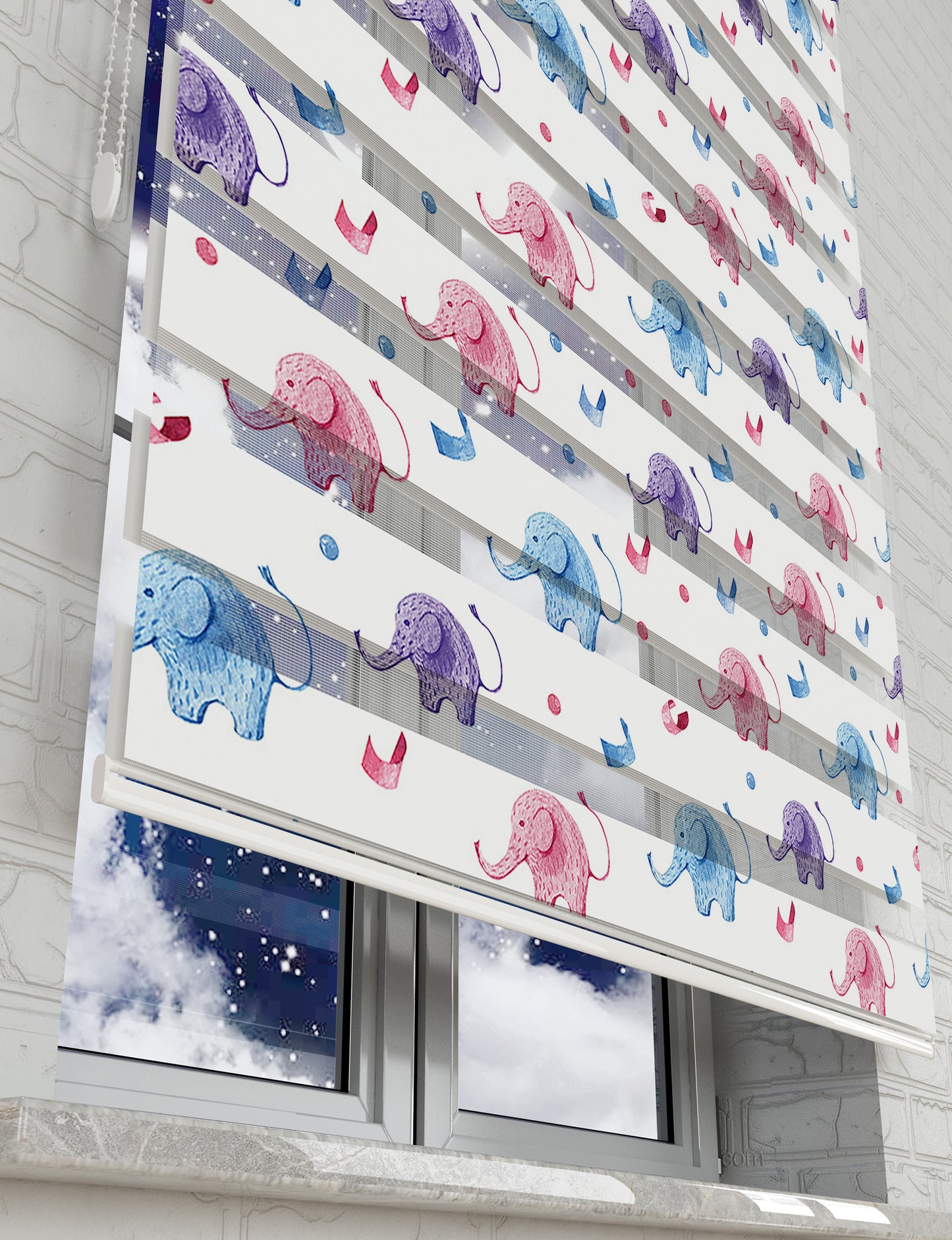 Filler Baskılı Zebra Perde -Bebek Odası Perdesi - AD HOME Tekstil